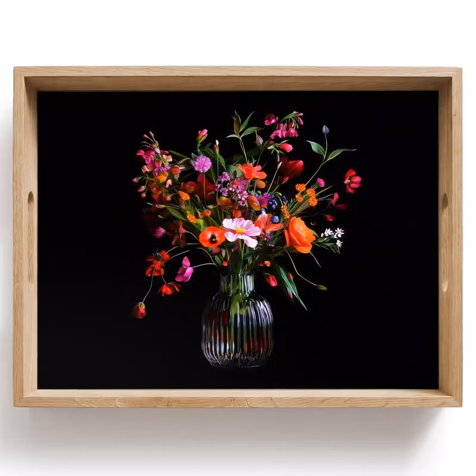 Dienblad - Boeket - Veldbloemen - Vaas — 1