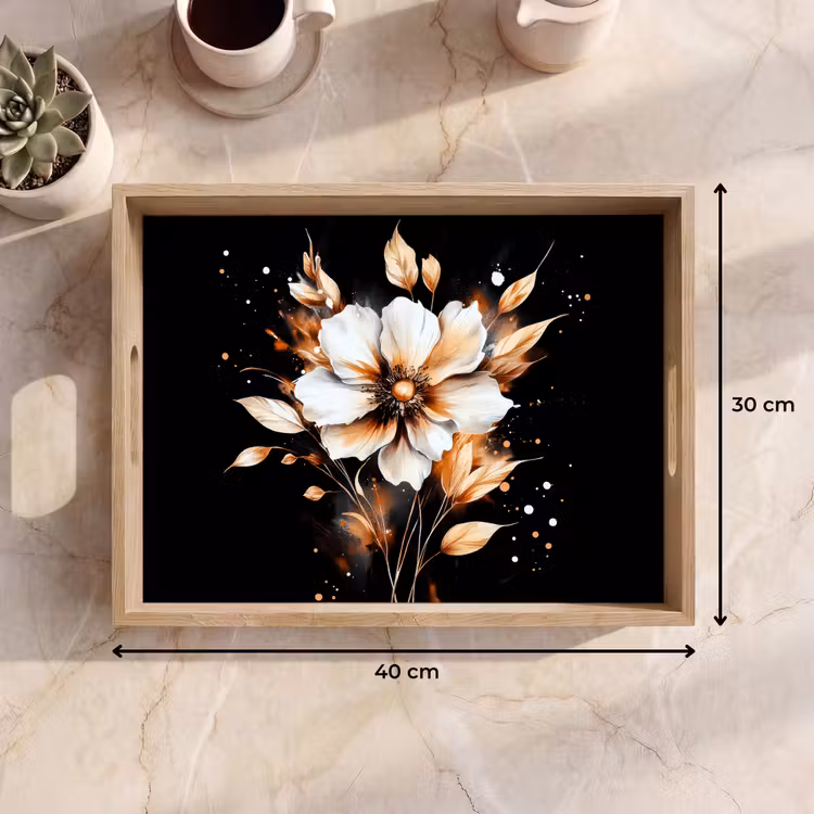 Dienblad - Bloem - Verf - Goud - Graffiti - Modern — 9
