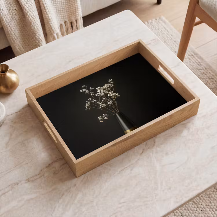 Dienblad - Bloembollen - Wit - Vaas - Minimalistisch — 2