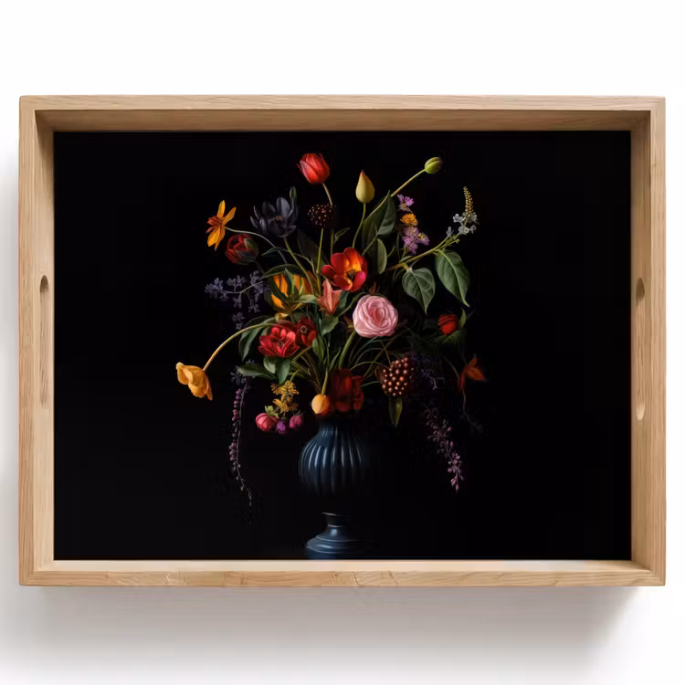 Dienblad - Bloemen - Bessen - Klassiek — 1
