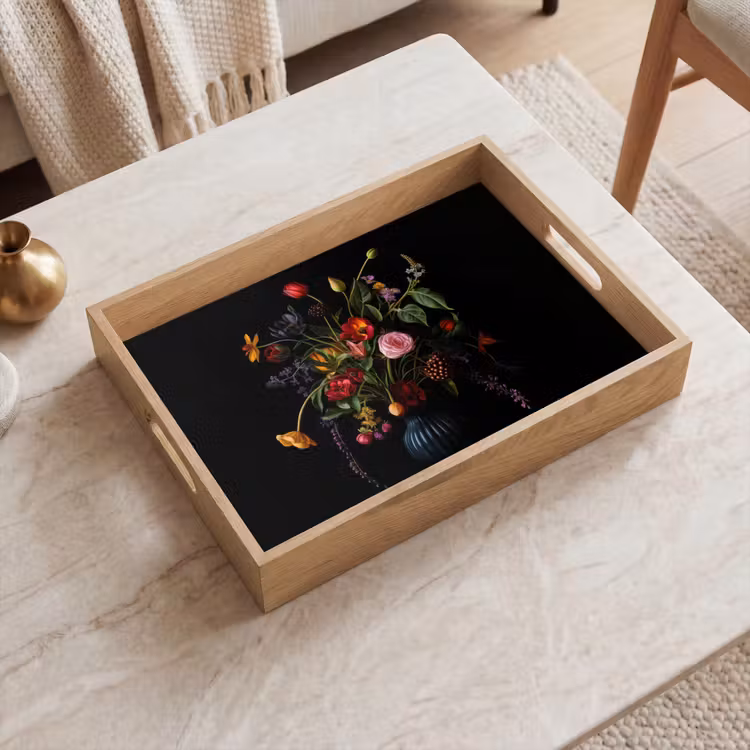 Dienblad - Bloemen - Bessen - Klassiek — 2