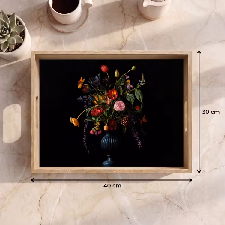Dienblad - Bloemen - Bessen - Klassiek — 9