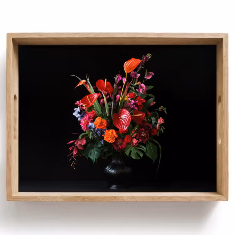 Dienblad - Bloemen - Boeket - Sierlijk — 1