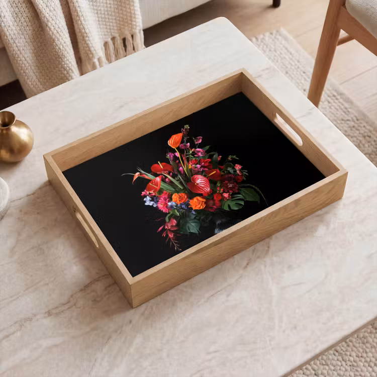 Dienblad - Bloemen - Boeket - Sierlijk — 2