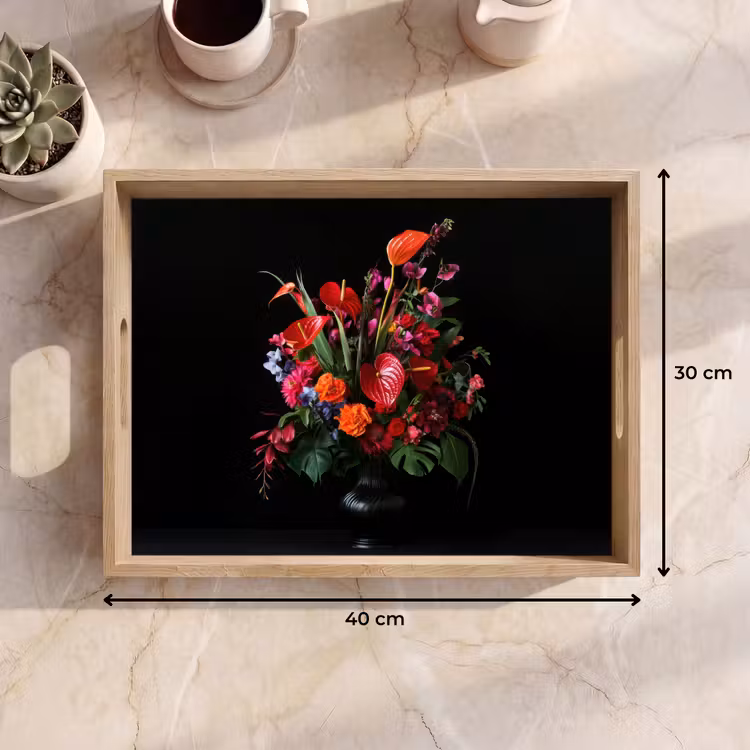 Dienblad - Bloemen - Boeket - Sierlijk — 9