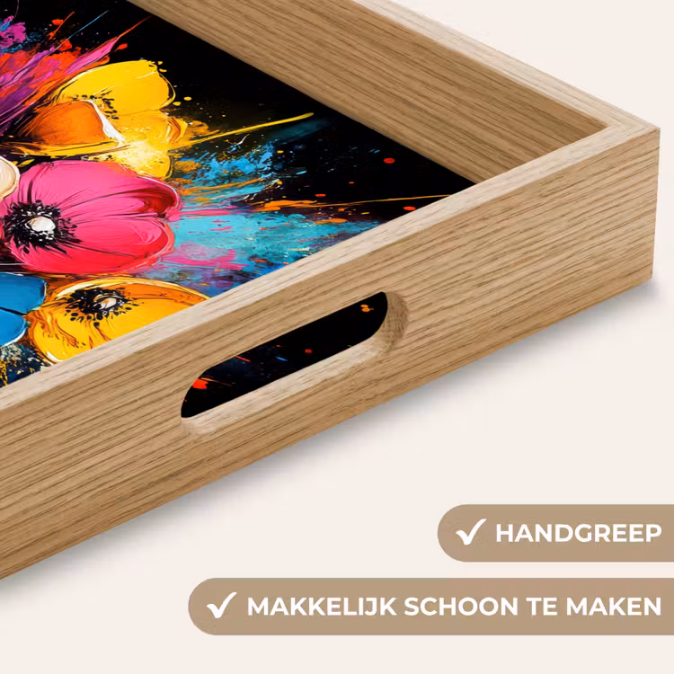 Dienblad - Bloemen - Kleurrijk - Graffiti - Modern - Boeket — 5
