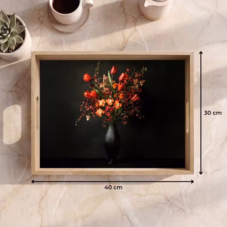 Dienblad - Bloemen - Takken - Boeket — 9
