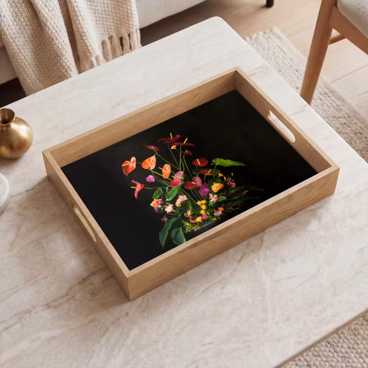 Dienblad - Bloemen - Vaas - Kleurrijk — 2