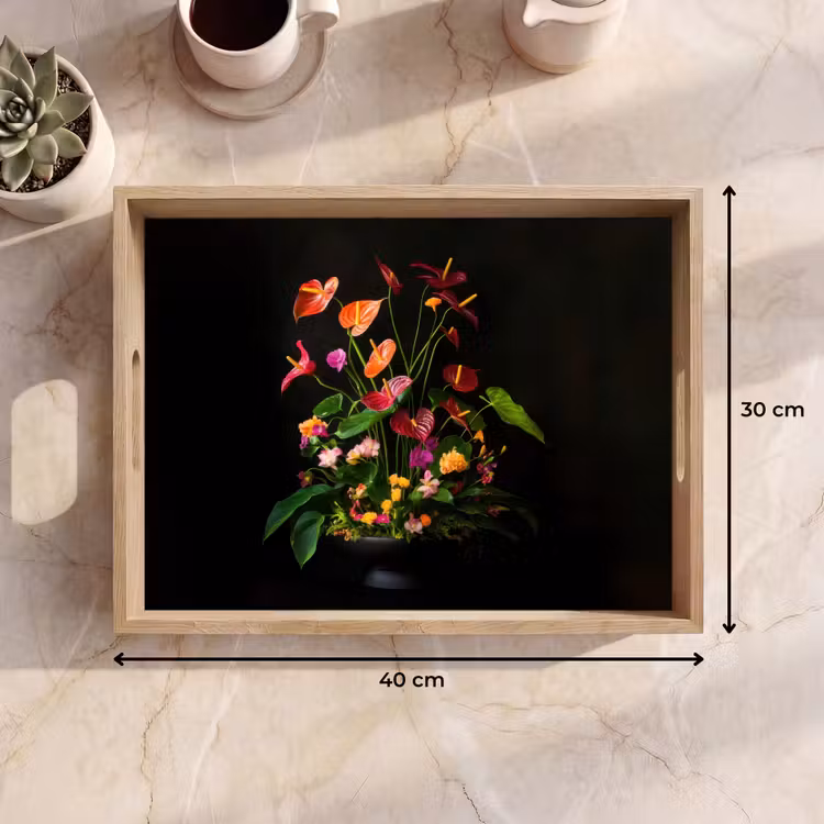 Dienblad - Bloemen - Vaas - Kleurrijk — 9