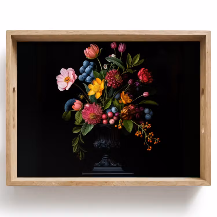 Dienblad - Bloemen - Vrolijk - Vaas — 1
