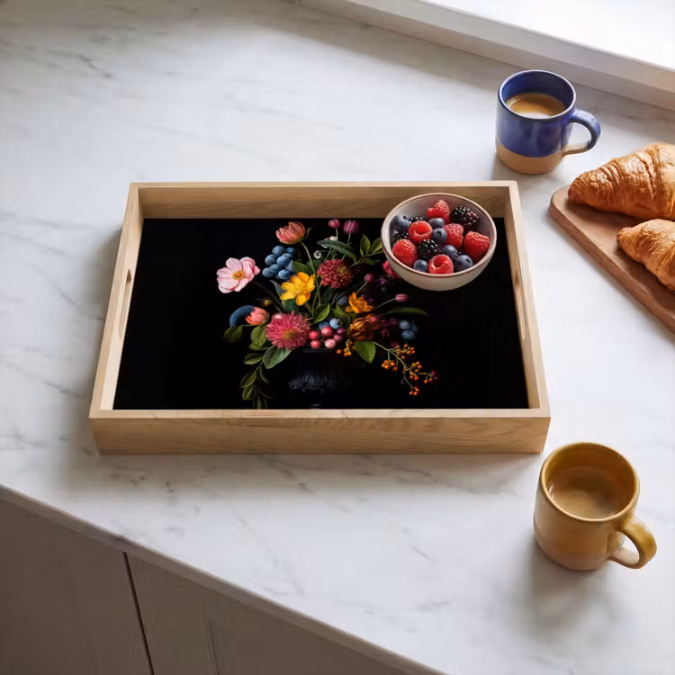Dienblad - Bloemen - Vrolijk - Vaas — 4