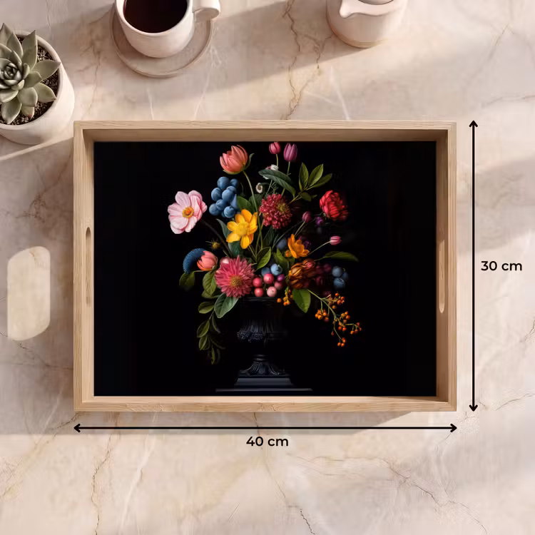 Dienblad - Bloemen - Vrolijk - Vaas — 9