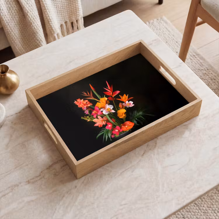 Dienblad - Boeket - Bloemen - Exotisch — 2
