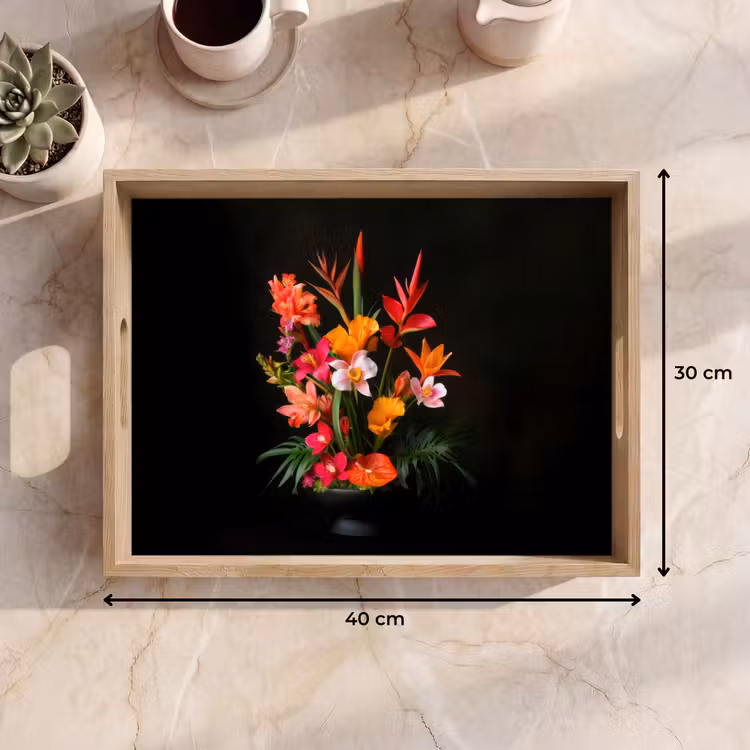 Dienblad - Boeket - Bloemen - Exotisch — 9