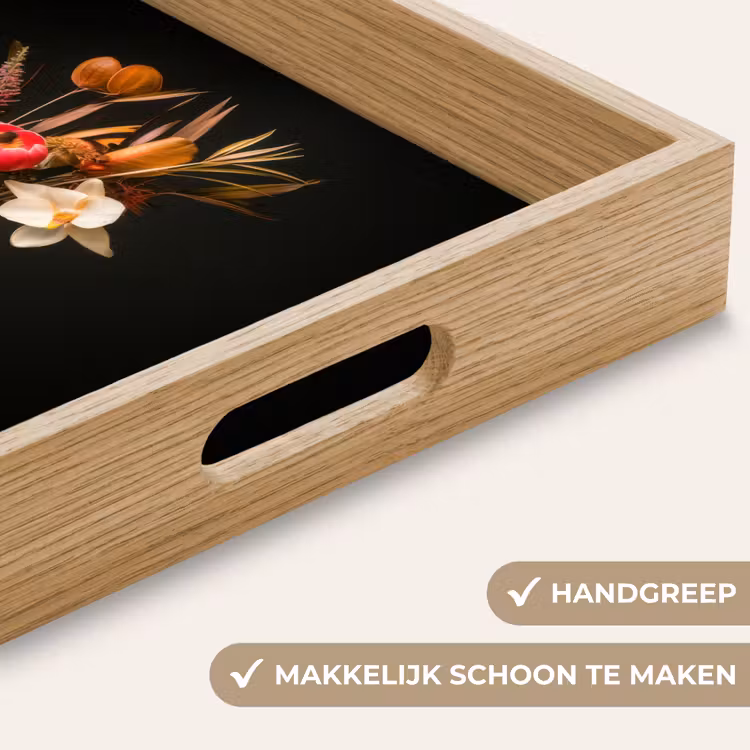 Dienblad - Boeket - Oranje - Gouden - vaas — 5