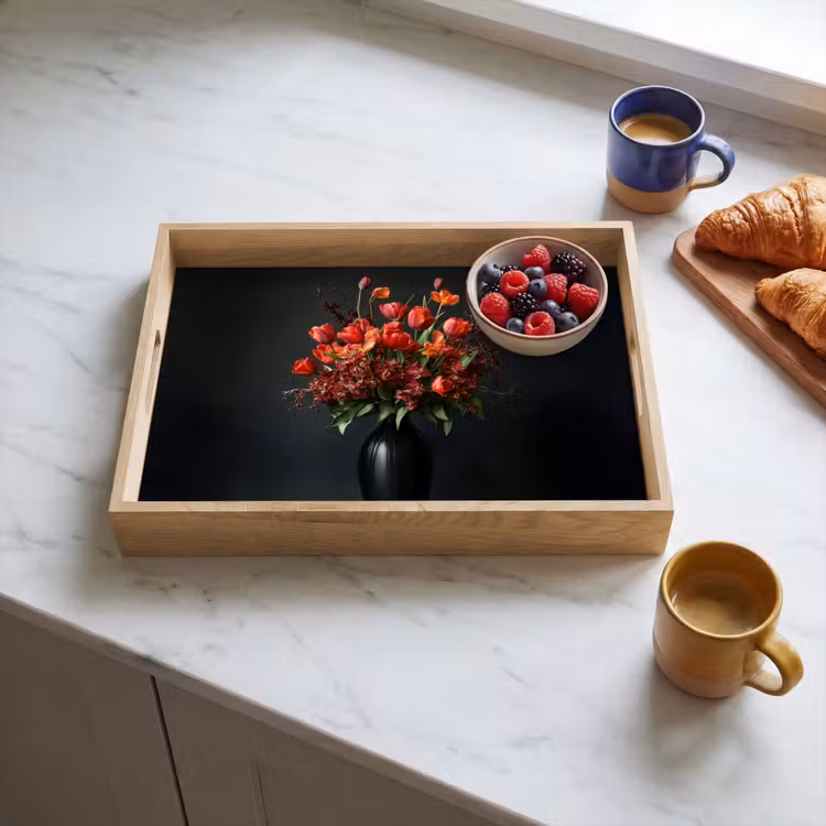 Dienblad - Boeket - Tulpen - Vaas - Rood — 4
