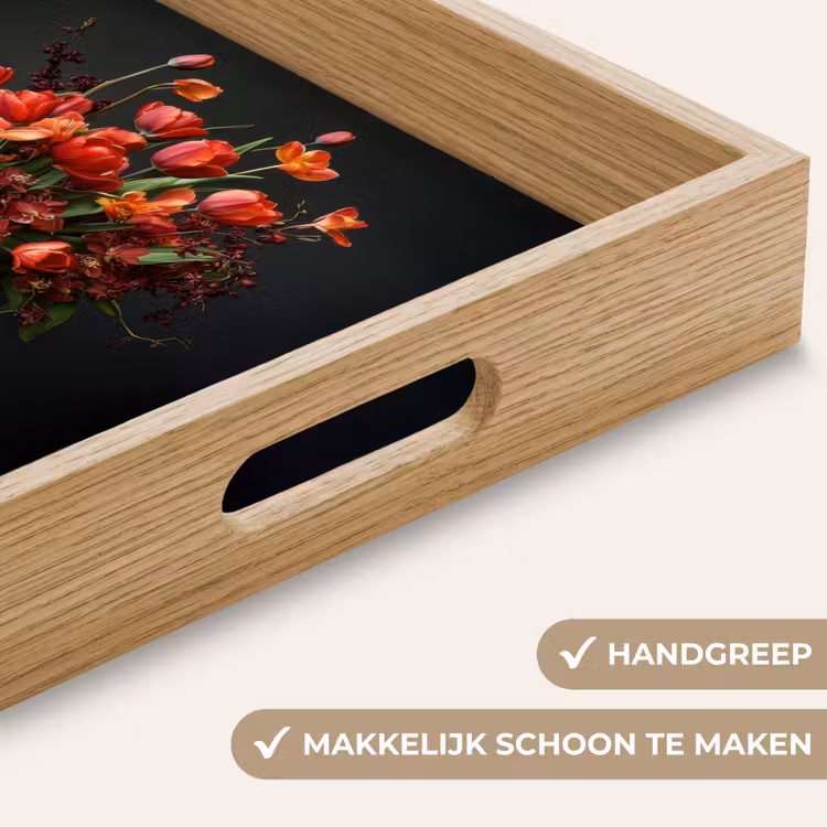 Dienblad - Boeket - Tulpen - Vaas - Rood — 5