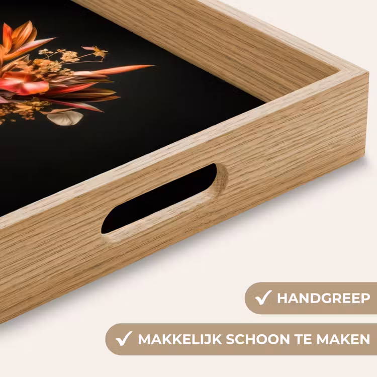 Dienblad - Exotisch - Boeket - Vaas - Goud — 5