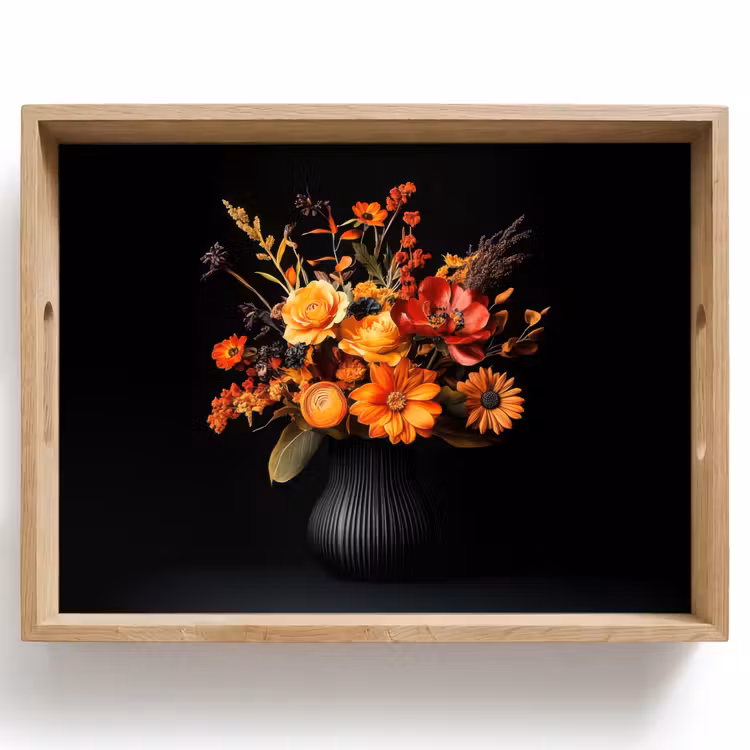 Dienblad - Herfst - Boeket - Oranje — 1