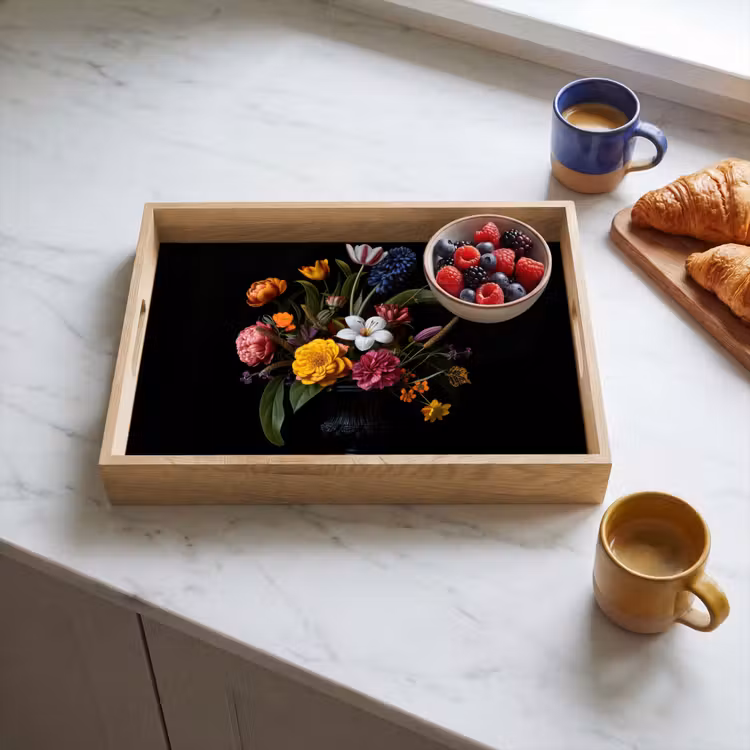 Dienblad - Lente - Bloemen - Klassiek - Vaas — 4