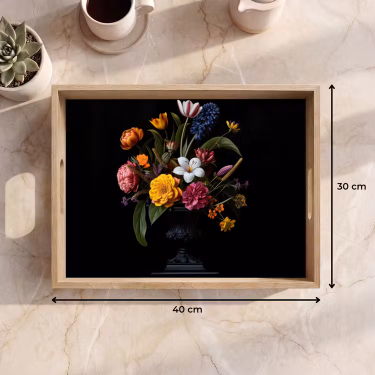 Dienblad - Lente - Bloemen - Klassiek - Vaas — 9