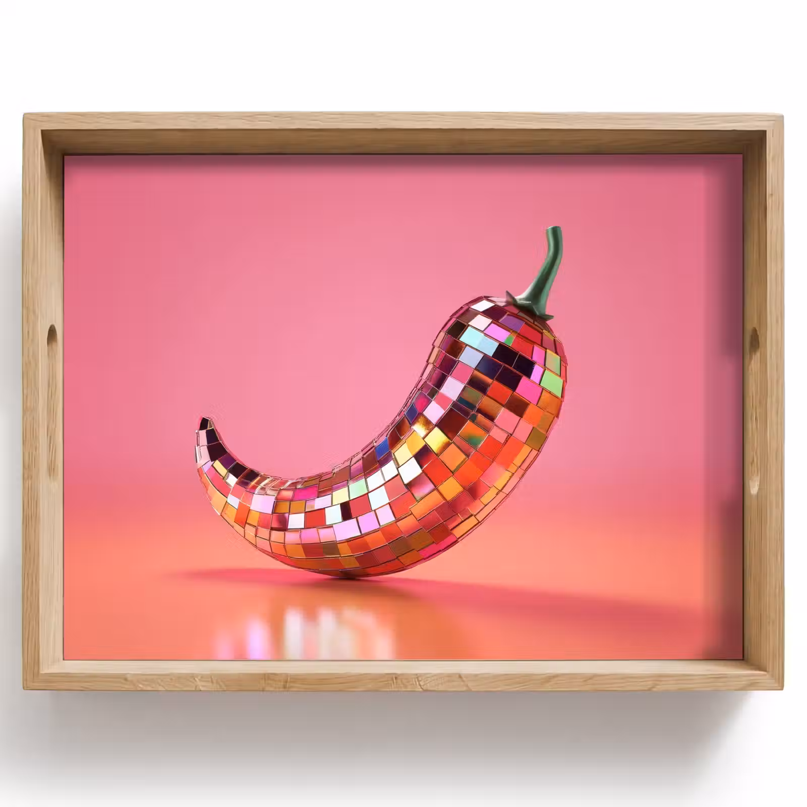 Dienblad - Peper - Disco - Rood - Glitter — 1