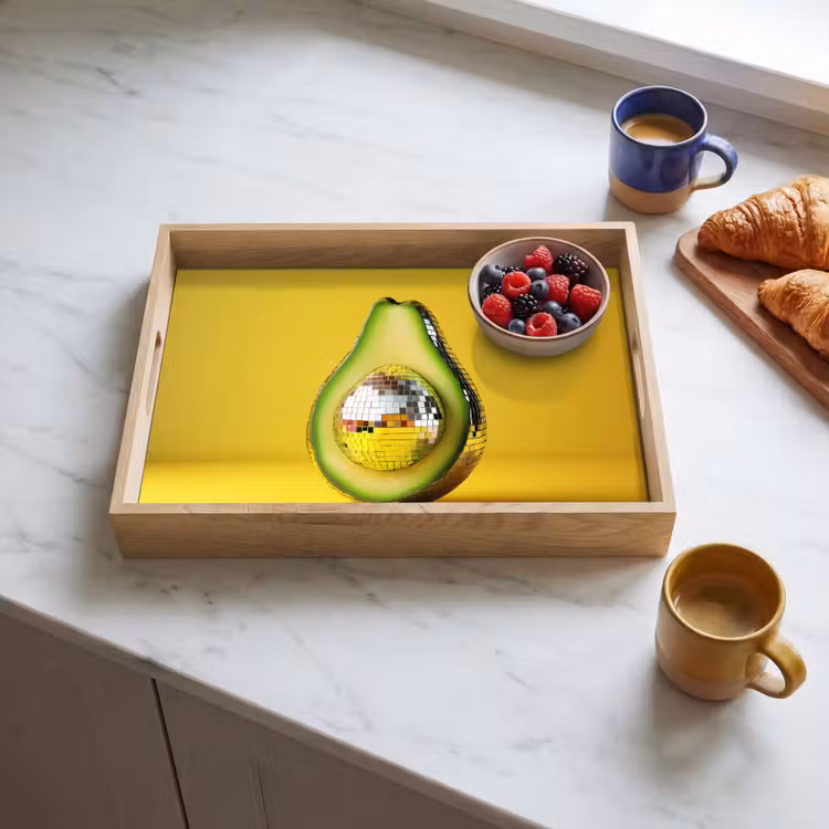 Dienblad - Avocado - Discobal - Geel - Glitter — 4