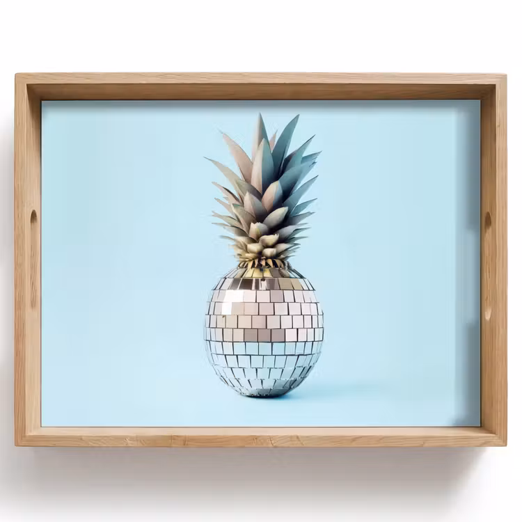 Dienblad - Blauw - Ananas - Disco - Discobal — 1