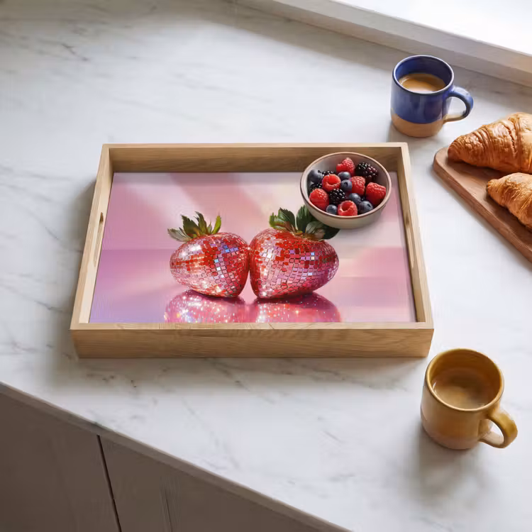 Dienblad - Disco - Fruit - Glitter - Strawberry — 4
