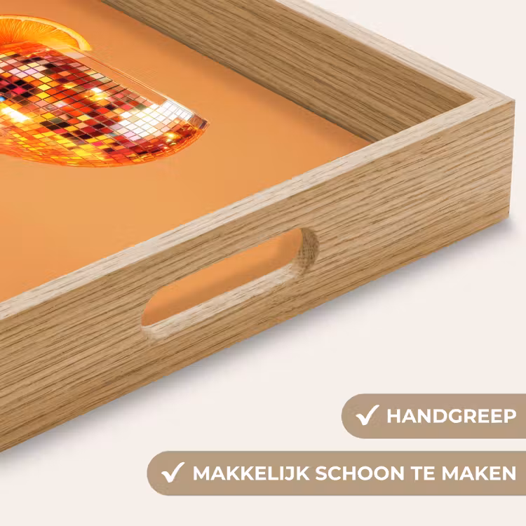 Dienblad - Drank - Oranje - Glitter - Disco — 5