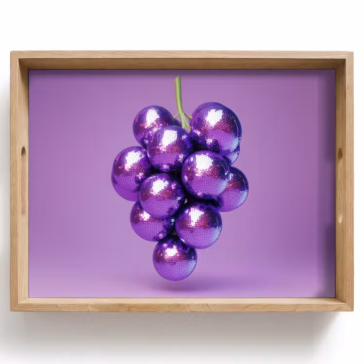 Dienblad - Druif - Disco - Glitter - Paars — 1