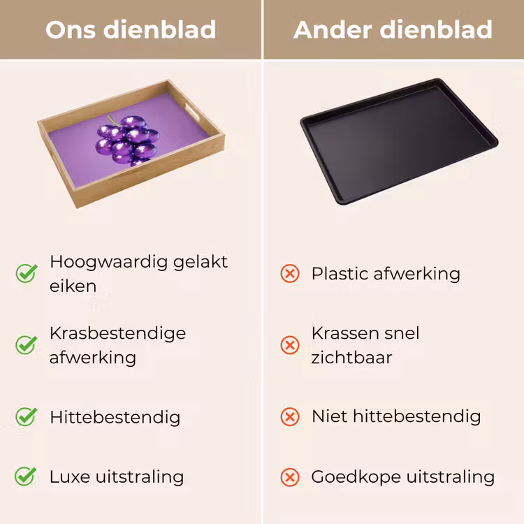 Dienblad - Druif - Disco - Glitter - Paars — 3