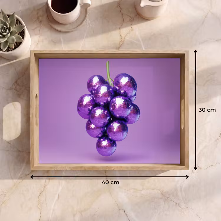 Dienblad - Druif - Disco - Glitter - Paars — 9