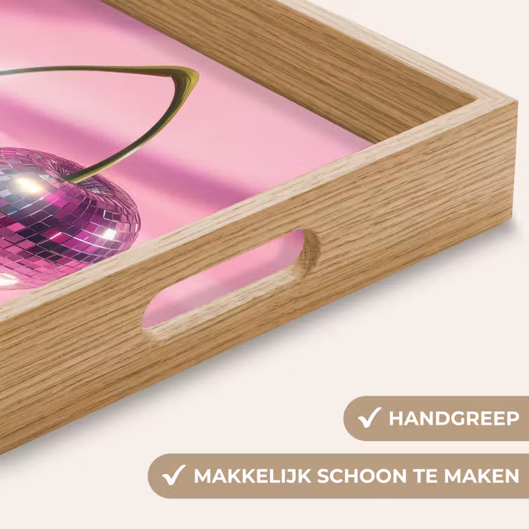 Dienblad - Glitter - Discobol - Roze - Kersen — 5