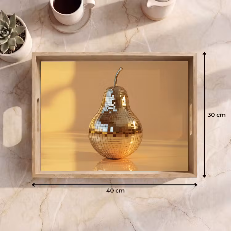 Dienblad - Goud - Disco - Glitter - Peer — 9