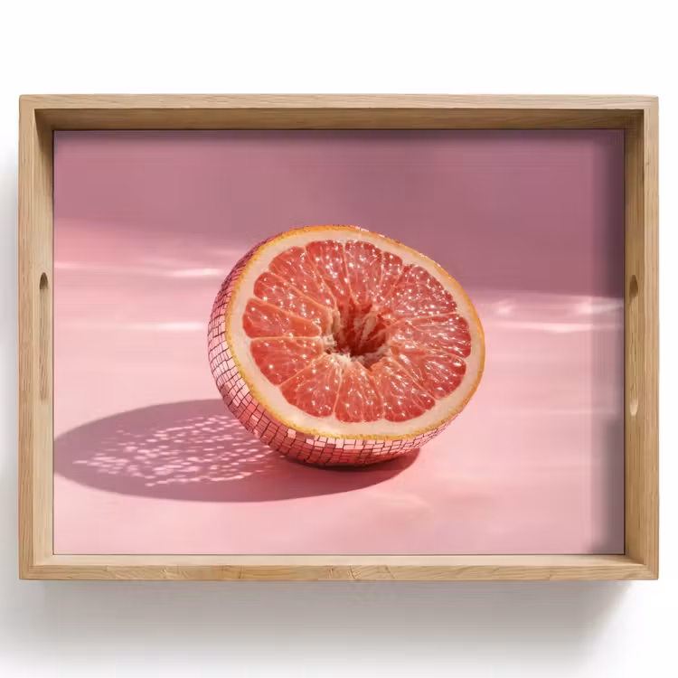 Dienblad - Grapefruit - Roze - Disco - Shiny — 1