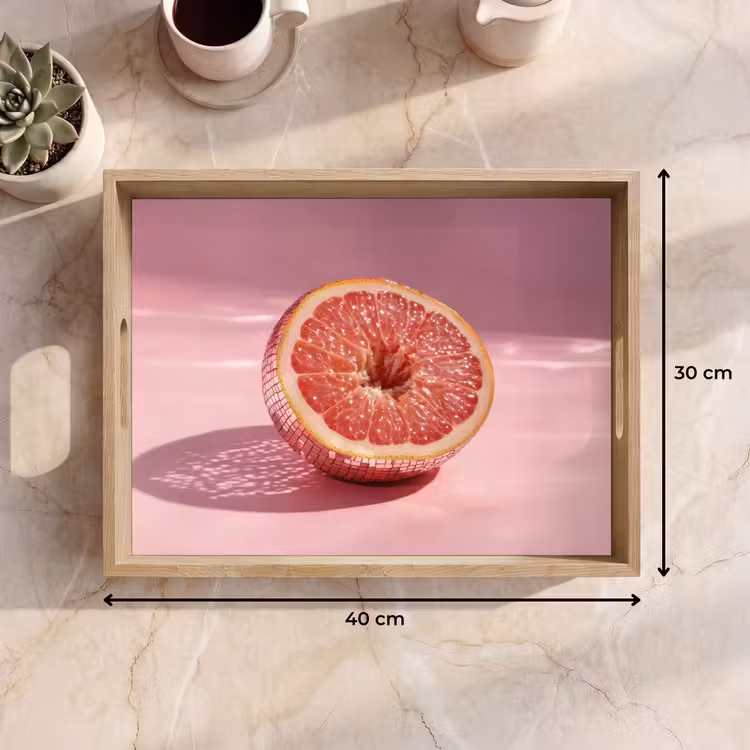 Dienblad - Grapefruit - Roze - Disco - Shiny — 9