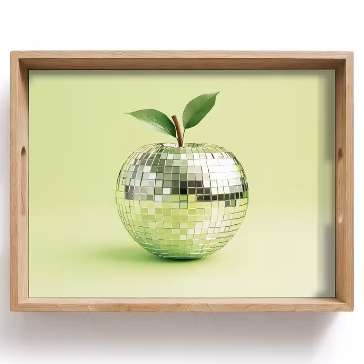 Dienblad - Groen - Disco - Decoratie - Appel — 1