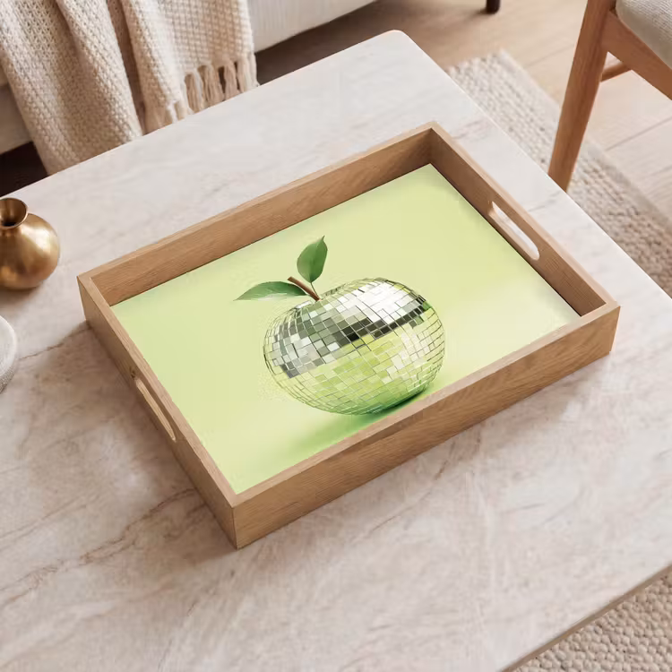 Dienblad - Groen - Disco - Decoratie - Appel — 2