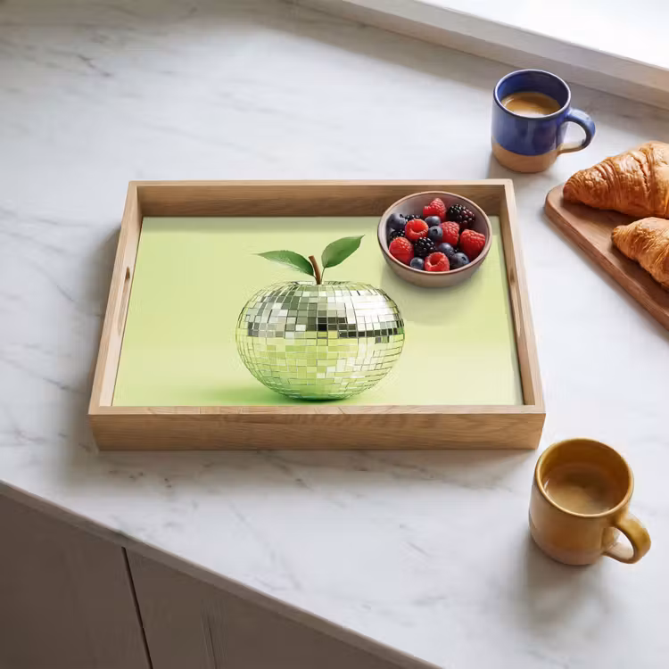 Dienblad - Groen - Disco - Decoratie - Appel — 4