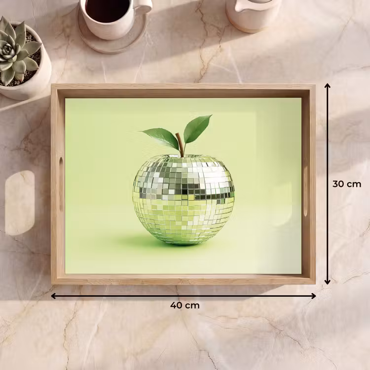 Dienblad - Groen - Disco - Decoratie - Appel — 9