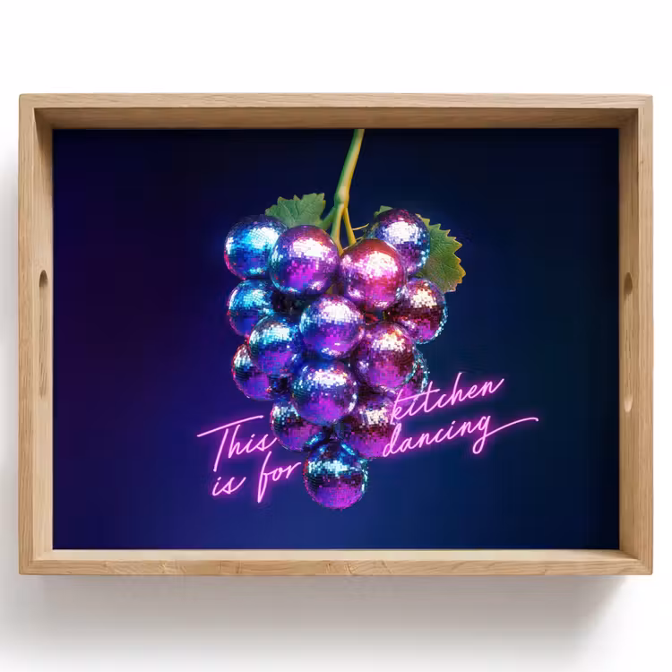 Dienblad - Quote - Neon - Disco - Druiven — 1