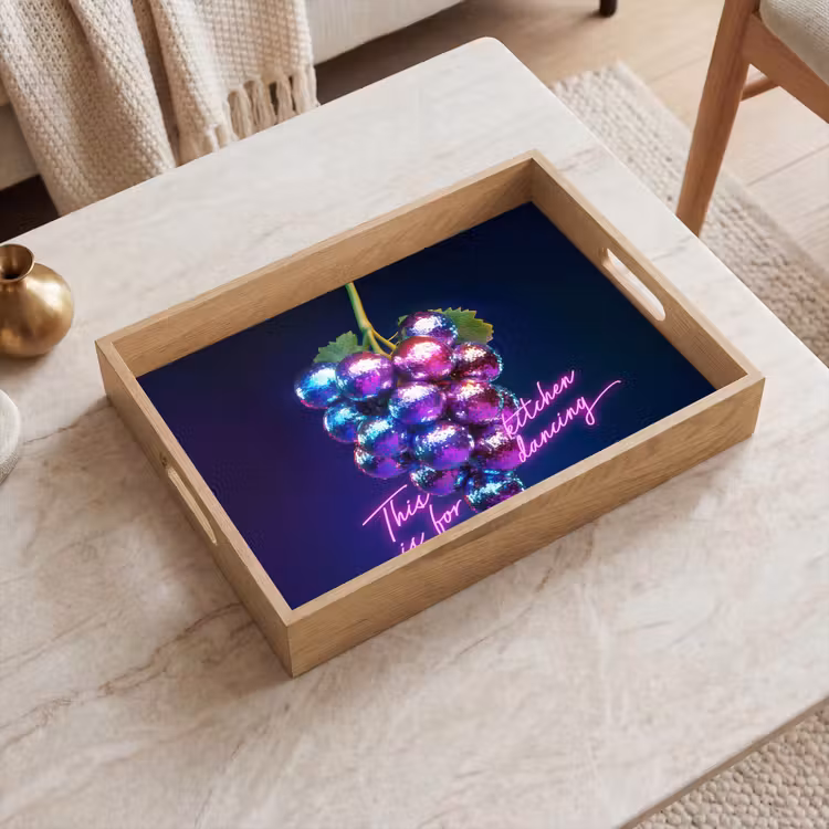Dienblad - Quote - Neon - Disco - Druiven — 2