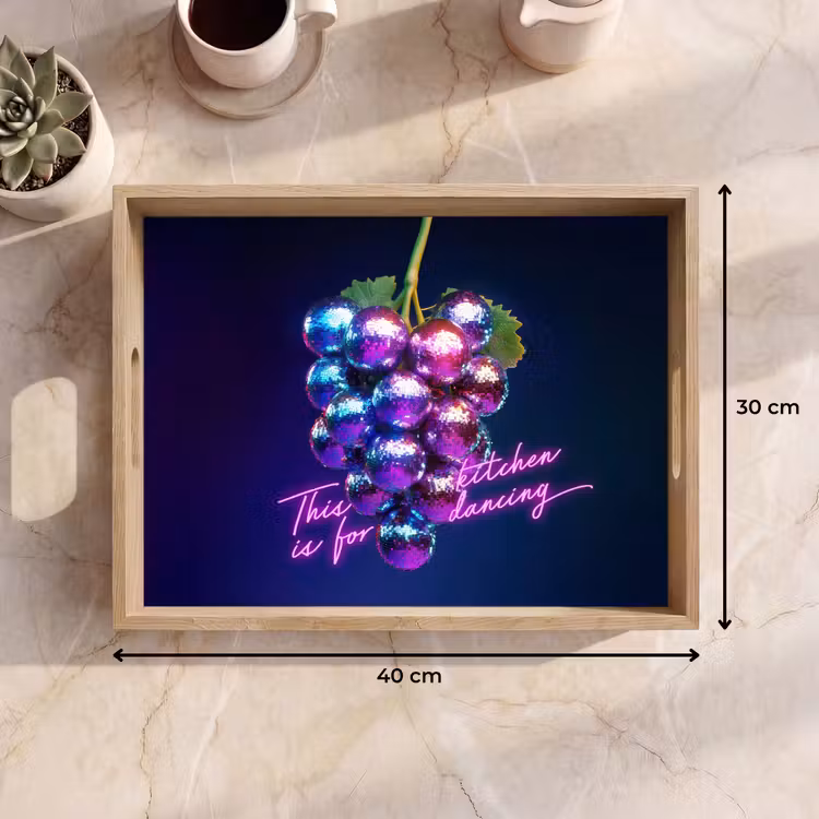 Dienblad - Quote - Neon - Disco - Druiven — 9