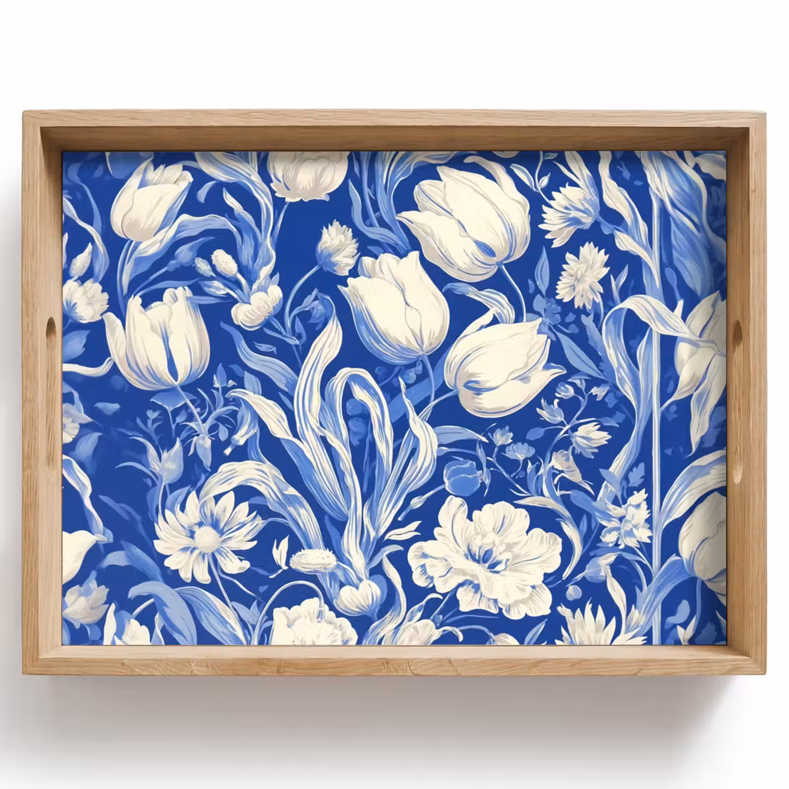 Dienblad - Bloemen - Delfts Blauw - Patroon - Tulp — 1