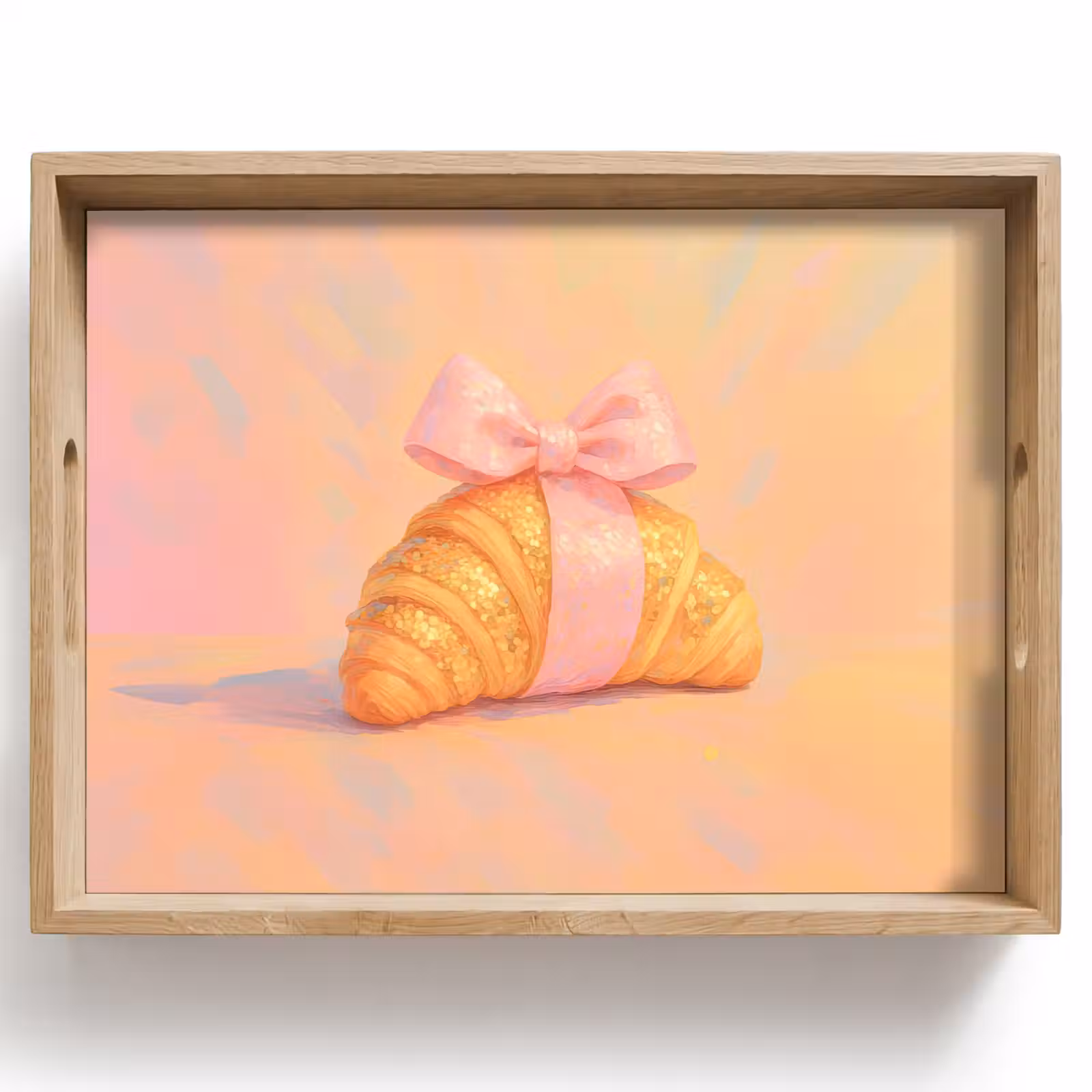Dienblad - Croissant - Strik - Roze — 1