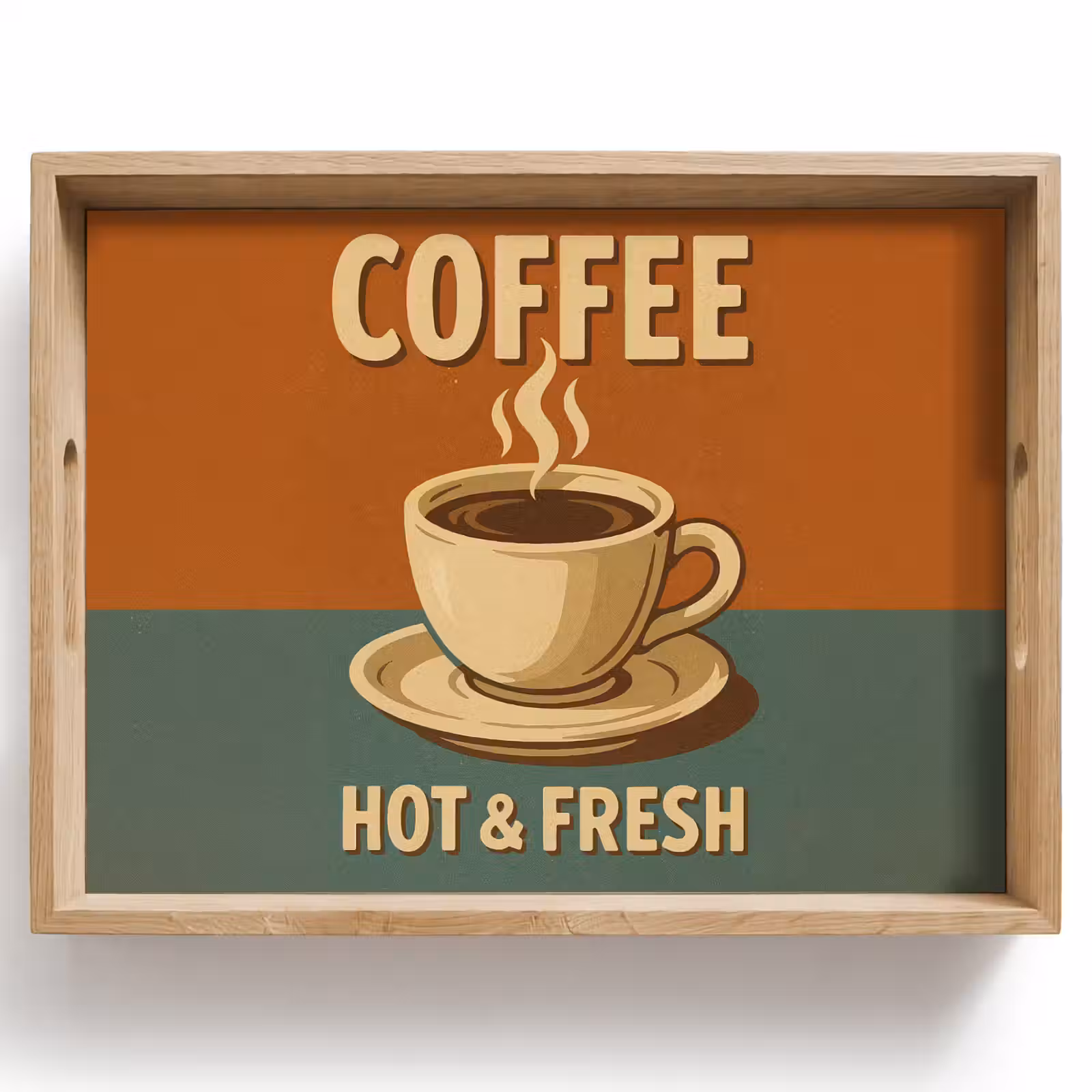 Dienblad - Koffie - Kop - Vintage - Quote — 1