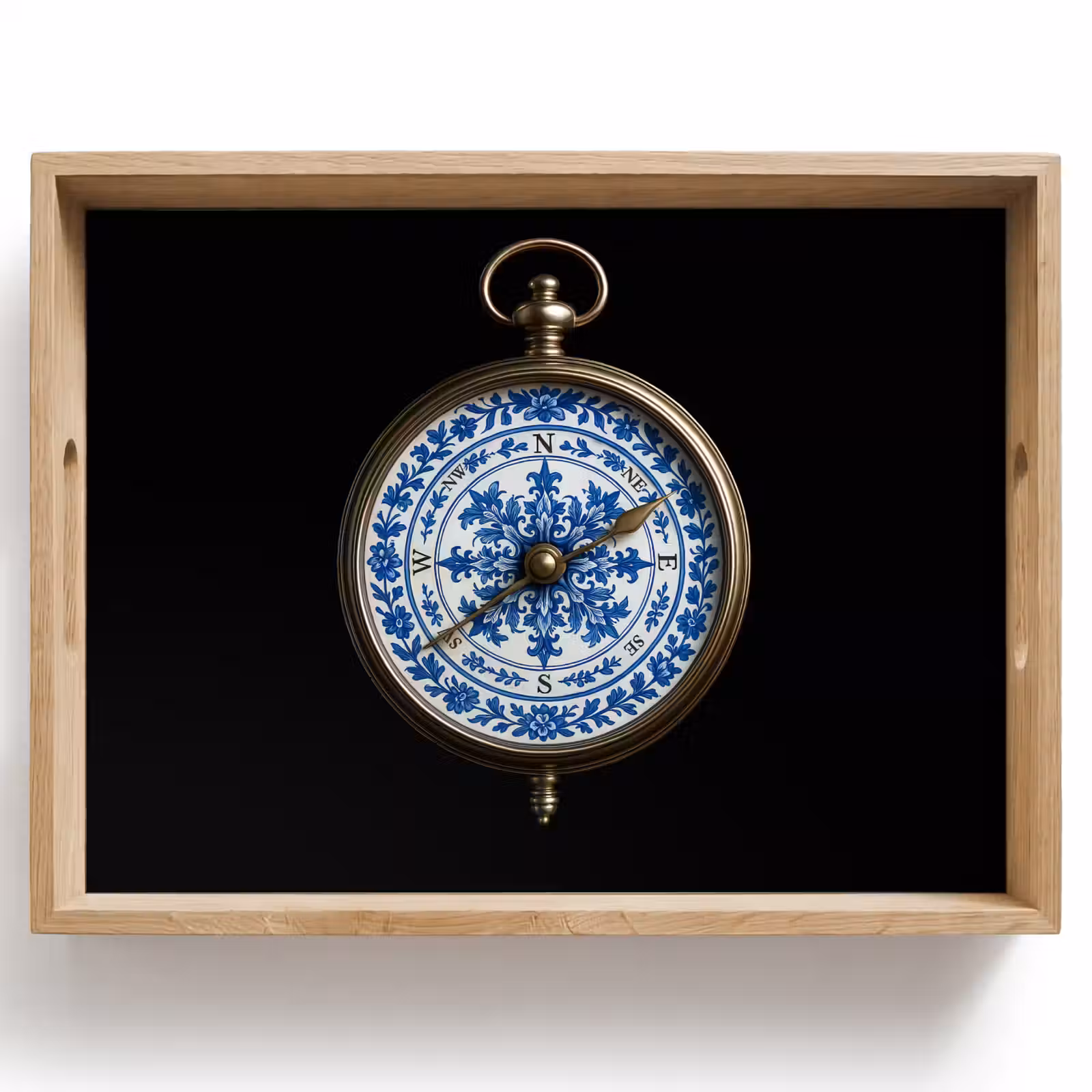 Dienblad - Kompas - Delfts blauw - Zwart — 1