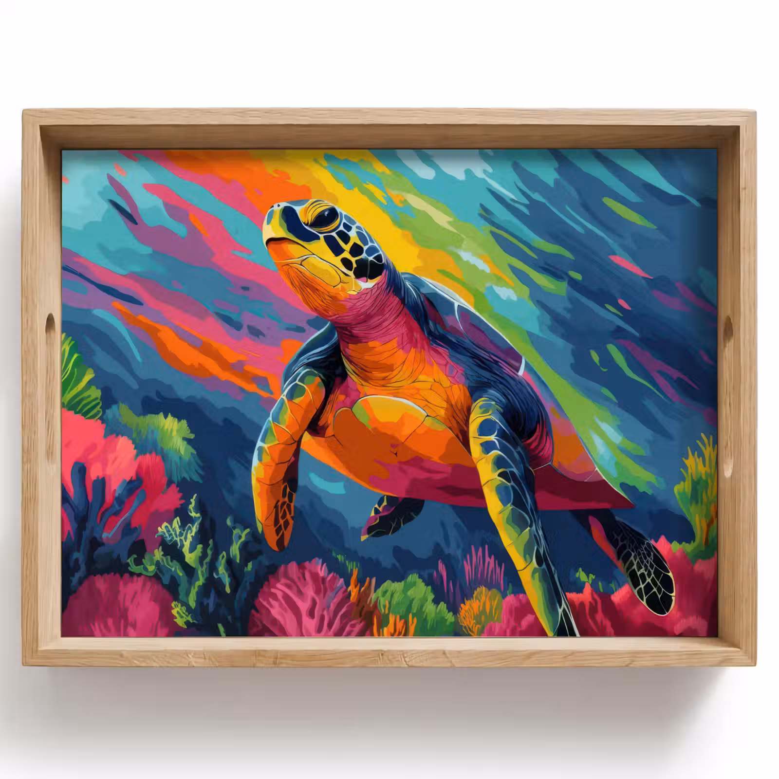 Dienblad - Koraal - Schildpad - Abstract - Water — 1