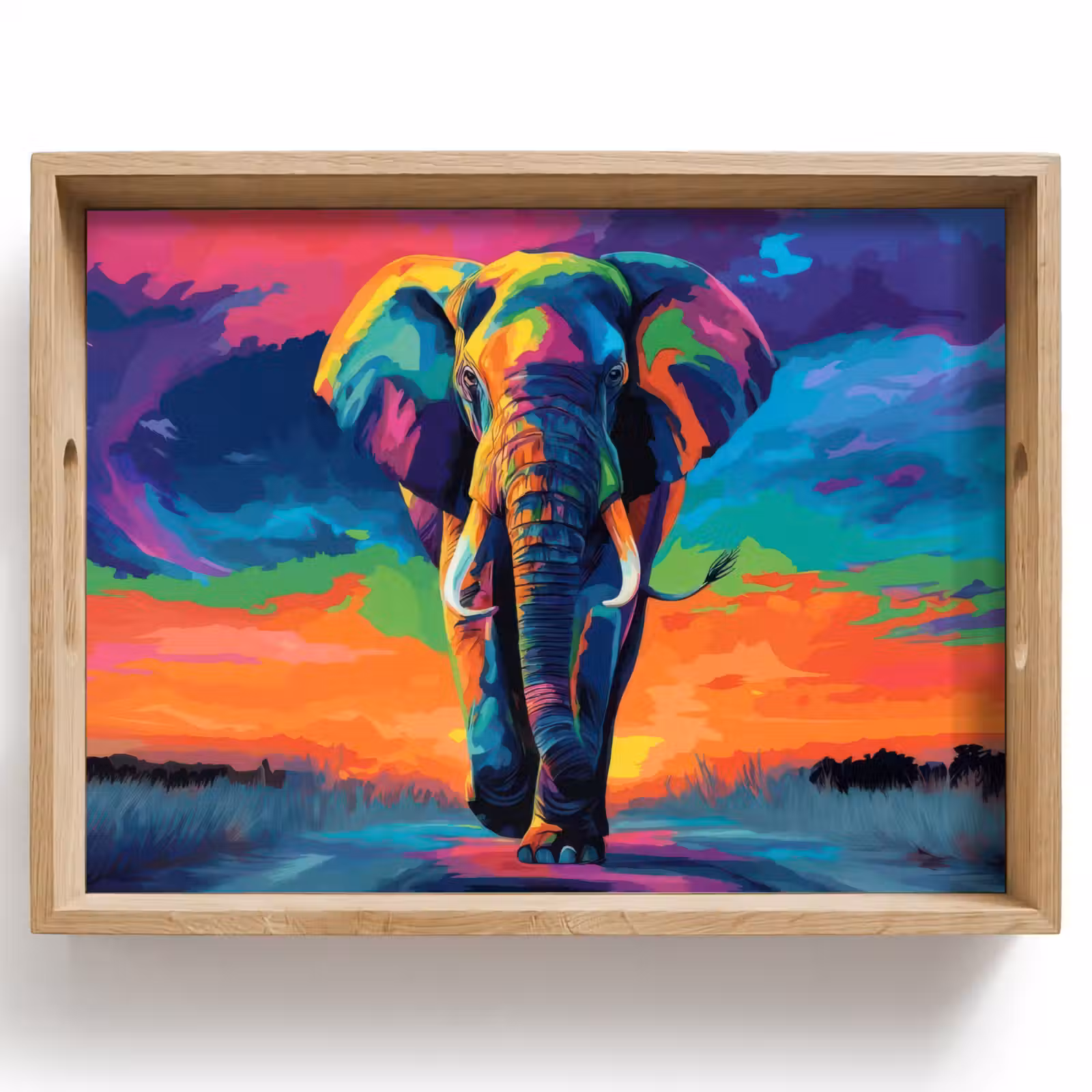 Dienblad - Olifant - Kleurrijk - Lucht - Abstract — 1